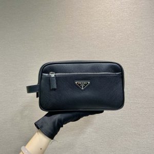 Prada Reizen Toilet Tas 1:1 Replica in Kalfsleer - Perfecte Kopie 962494676 - front view