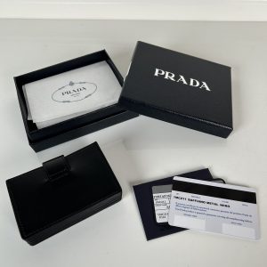 Prada Triangle Logo Cardholder - 1:1 Replica Kwaliteit in Echt Leer 947519242 - side view